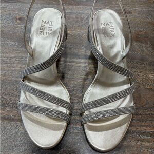 Naturalizer Gold Strappy Heels